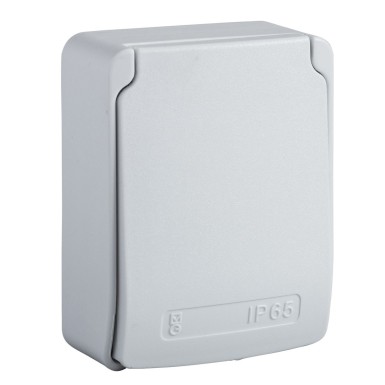 81144 - PratiKa socket grey 2P + E 10/16 A 250 V British IP65 surface - Schneider Electric - PratiKa socket grey 2P + E 10/16 A 250 V British IP65 surface - Schneider Electric - 0