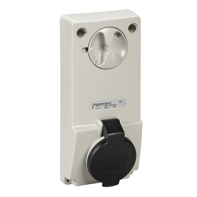 82037 - Unika interlocked socket 16 A 3P + E 480...500 V AC IP44 panel - Schneider Electric - Unika interlocked socket 16 A 3P + E 480...500 V AC IP44 panel - Schneider Electric - 0