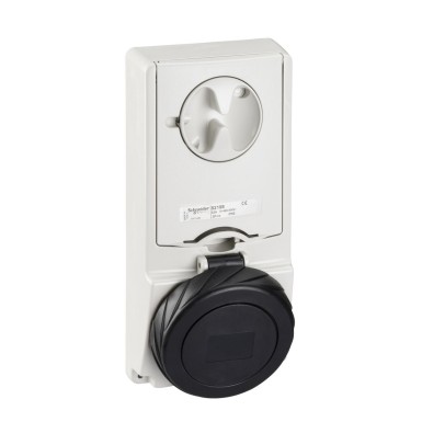 82199 - Unika interlocked socket 32 A 3P + N + E 480...500 V AC IP65 panel - Schneider Electric - Unika interlocked socket 32 A 3P + N + E 480...500 V AC IP65 panel - Schneider Electric - 0