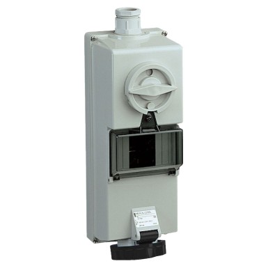 82761 - Isoblock interlocked socket 16 A 3P + E 480...500 V AC IP65 wall - Schneider Electric - Isoblock interlocked socket 16 A 3P + E 480...500 V AC IP65 wall - Schneider Electric - 0