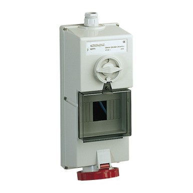 82769 - Isoblock interlocked socket 32 A 2P + E 380...415 V AC IP65 wall - Schneider Electric - Isoblock interlocked socket 32 A 2P + E 380...415 V AC IP65 wall - Schneider Electric - 0