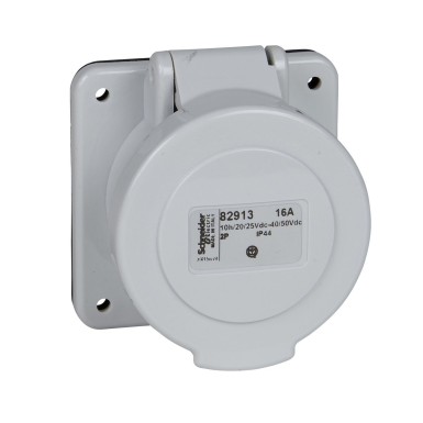 82903 - PratiKa industrial socket 16 A 2P 40...50 V AC IP44 - Schneider Electric - PratiKa industrial socket 16 A 2P 40...50 V AC IP44 - Schneider Electric - 0