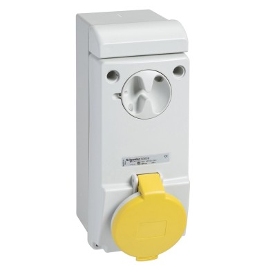 83028 - Unika interlocked socket 16 A 2P + E 100...130 V AC IP44 wall - Schneider Electric - Unika interlocked socket 16 A 2P + E 100...130 V AC IP44 wall - Schneider Electric - 0