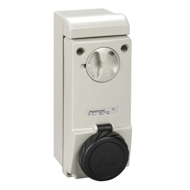 83087 - Unika interlocked socket 16 A 3P + E 480...500 V AC IP65 wall - Schneider Electric - Unika interlocked socket 16 A 3P + E 480...500 V AC IP65 wall - Schneider Electric - 0