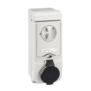 83137 - Unika interlocked socket 16 A 3P + E 480...500 V AC IP44 wall - Schneider Electric - Unika interlocked socket 16 A 3P + E 480...500 V AC IP44 wall - Schneider Electric - 0