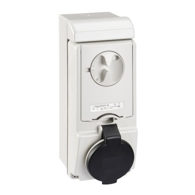 83138 - Unika interlocked socket 16 A 3P + N + E 480...500 V AC IP44 wall - Schneider Electric - Unika interlocked socket 16 A 3P + N + E 480...500 V AC IP44 wall - Schneider Electric - 0