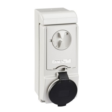 83148 - Unika interlocked socket 32 A 3P + E 480...500 V AC IP44 wall - Schneider Electric - Unika interlocked socket 32 A 3P + E 480...500 V AC IP44 wall - Schneider Electric - 0