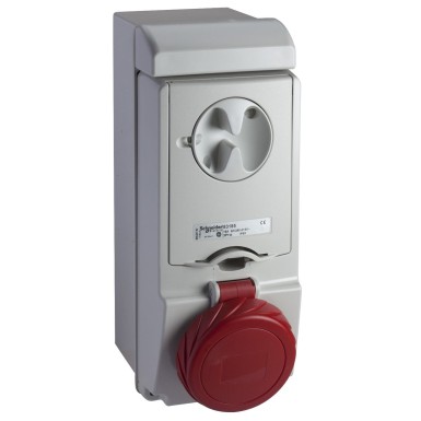 83184 - Unika interlocked socket 16 A 2P + E 380...415 V AC IP65 wall - Schneider Electric - Unika interlocked socket 16 A 2P + E 380...415 V AC IP65 wall - Schneider Electric - 0