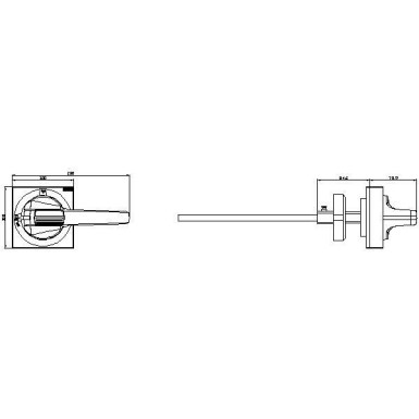 8UD1151-3AF25 - Door-coupling rotary operating mechanism Emergency switching-off with tolerance compensation Size 100x 100, Shaft 10x 10, 300 mm, 0-I, Complete unit Handle Size 140 mm Accessory for 3KD Size 4, 3KF Size 4 - Siemens - Door-coupling rotary operating mechanism Emergency switching-off with tolerance compensation Size 100x 100, Shaft 10x 10, 300 mm, 0-I, Complete unit Handle Size 140 mm Accessory for 3KD Size 4, 3KF Size 4 - Siemens - 1