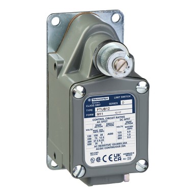 9007FTUB12M11 - Telemecanique - Limit switch, 9007, 600 VAC 12amp t+ft +options