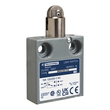 9007MS02S0402 - Telemecanique - Limit switch, 9007, 240 VAC 10amp ms +options