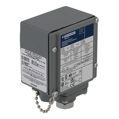 9012GBW22 - Pressure switch 9012G, adjustable scale - Telemecanique - Pressure switch 9012G, adjustable scale, 2 thresholds, 20 to 675 PSIG - Telemecanique - 0