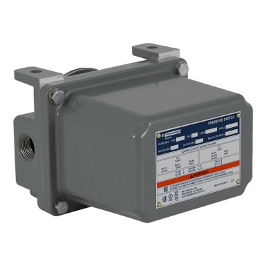 9016GAR21 - Telemecanique - Electromechanical vacuum switch, 9016G, adjustable scale, 2 thresholds, Set 0 to 28.7 InHg
