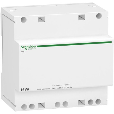 A9A15218 - Modular safety transfomer iTR 230 V 50..60 Hz output 12..24 V 16 VA - Schneider Electric - Modular safety transfomer iTR 230 V 50..60 Hz output 12..24 V 16 VA - Schneider Electric - 0