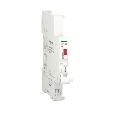 A9A26898 - Auxiliary contact, Acti9 A9A, iOF+SD, 1 NO + 1 NC, 2mA to 100mA, 24VDC, Ti24 connector on bottom (sold separately) - Schneider Electric - Auxiliary contact, Acti9 A9A, iOF+SD, 1 NO + 1 NC, 2mA to 100mA, 24VDC, Ti24 connector on bottom (sold separately) - Schneider Electric - 0