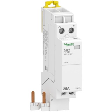 A9C15187 - Acti9 iDT40 CT - quick connection contactor - 25A 2P 2NC contact - 230V - Schneider Electric - Acti9 iDT40 CT - quick connection contactor - 25A 2P 2NC contact - 230V - Schneider Electric - 0