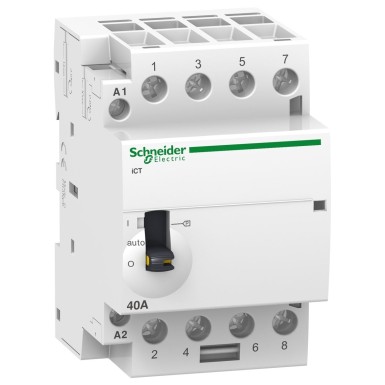 A9C21144 - Acti9, iCT manually operated contactor 40A 4NO 24VAC 50Hz - Schneider Electric - Acti9, iCT manually operated contactor 40A 4NO 24VAC 50Hz - Schneider Electric - 0