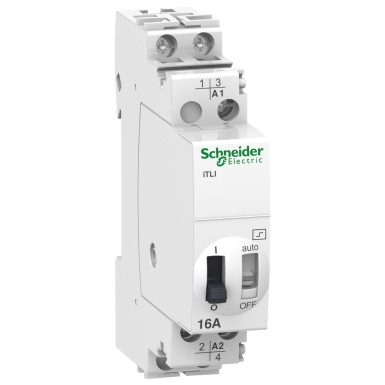 A9C30015 - Impulse relay iTLI 2P 1NO+1NC 16A coil 12 VAC 50/60Hz 6 VDC - Schneider Electric - Impulse relay iTLI 2P 1NO+1NC 16A coil 12 VAC 50/60Hz 6 VDC - Schneider Electric - 0