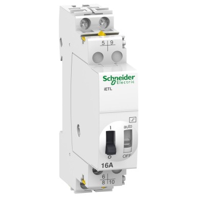 A9C32016 - Extension iETL iTL 16 2P 1C/O + 1NO 16A coil 12VAC 50/60Hz 6VDC - Schneider Electric - Extension iETL iTL 16 2P 1C/O + 1NO 16A coil 12VAC 50/60Hz 6VDC - Schneider Electric - 0