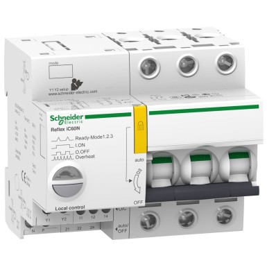 A9C52316 - Reflex iC60N 16 A 3P curve C integrated control MCB - Schneider Electric - Reflex iC60N 16 A 3P curve C integrated control MCB - Schneider Electric - 0