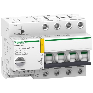 A9C52410 - Reflex iC60N 10 A 4P curve C integrated control MCB - Schneider Electric - Reflex iC60N 10 A 4P curve C integrated control MCB - Schneider Electric - 0