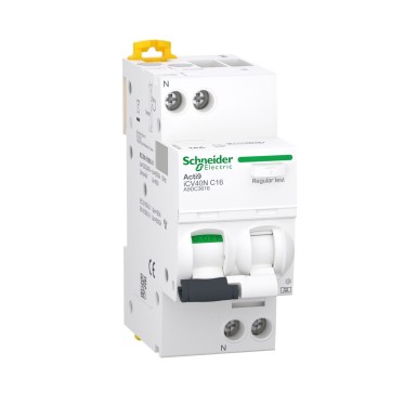 A9DC3616 - Residual current breaker with overcurrent protection (RCBO), Acti9 iCV40N, 1P+N, 16A, C curve, 6000A, A type, 30mA - Schneider Electric - Residual current breaker with overcurrent protection (RCBO), Acti9 iCV40N, 1P+N, 16A, C curve, 6000A, A type, 30mA - Schneider Electric - 0