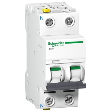 A9F03620 - Miniature circuit breaker (MCB), Acti9 iC60N, 1P+N, 20A, B curve, 6000A (IEC 60898-1), 10kA (IEC 60947-2), double term. - Schneider Electric - Miniature circuit breaker (MCB), Acti9 iC60N, 1P+N, 20A, B curve, 6000A (IEC 60898-1), 10kA (IEC 60947-2), double term. - Schneider Electric - 0