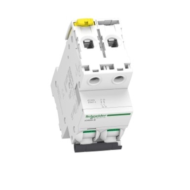 A9F73206 - Miniature circuit breaker (MCB), Acti9 iC60N, 2P, 6A, B curve, 6000A (IEC/EN 60898-1), 10kA (IEC/EN 60947-2) - Schneider Electric - Miniature circuit breaker (MCB), Acti9 iC60N, 2P, 6A, B curve, 6000A (IEC/EN 60898-1), 10kA (IEC/EN 60947-2) - Schneider Electric - 1