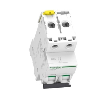 A9F73216 - Miniature circuit breaker (MCB), Acti9 iC60N, 2P, 16A, B curve, 6000A (IEC/EN 60898-1), 10kA (IEC/EN 60947-2) - Schneider Electric - Miniature circuit breaker (MCB), Acti9 iC60N, 2P, 16A, B curve, 6000A (IEC/EN 60898-1), 10kA (IEC/EN 60947-2) - Schneider Electric - 4