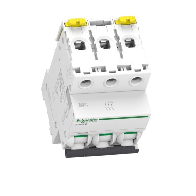 A9F73306 - Miniature circuit breaker (MCB), Acti9 iC60N, 3P, 6A, B curve, 6000A (IEC/EN 60898-1), 10kA (IEC/EN 60947-2) - Schneider Electric - Miniature circuit breaker (MCB), Acti9 iC60N, 3P, 6A, B curve, 6000A (IEC/EN 60898-1), 10kA (IEC/EN 60947-2) - Schneider Electric - 4