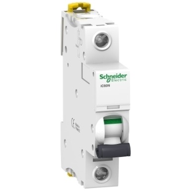 A9F74106 - Miniature circuit breaker (MCB), Acti9 iC60N, 1P, 6A, C curve, 6000A (IEC/EN 60898-1), 10kA (IEC/EN 60947-2) - Schneider Electric - Miniature circuit breaker (MCB), Acti9 iC60N, 1P, 6A, C curve, 6000A (IEC/EN 60898-1), 10kA (IEC/EN 60947-2) - Schneider Electric - 0