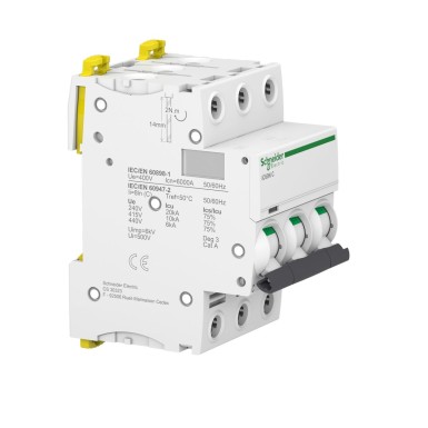 A9F74313 - Miniature circuit breaker (MCB), Acti9 iC60N, 3P, 13A, C curve, 6000A (IEC/EN 60898-1), 10kA (IEC/EN 60947-2) - Schneider Electric - Miniature circuit breaker (MCB), Acti9 iC60N, 3P, 13A, C curve, 6000A (IEC/EN 60898-1), 10kA (IEC/EN 60947-2) - Schneider Electric - 2