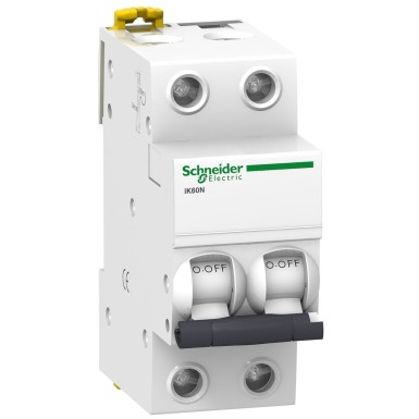 A9K24201 - Miniature circuit breaker (MCB), Acti9 iK60N, 2P, 1A, C curve, 6000A (IEC/EN 60898-1) - Schneider Electric - Miniature circuit breaker (MCB), Acti9 iK60N, 2P, 1A, C curve, 6000A (IEC/EN 60898-1) - Schneider Electric - 0