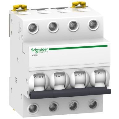 A9K24406 - Miniature circuit breaker (MCB), Acti9 iK60N, 4P, 6A, C curve, 6000A (IEC/EN 60898-1) - Schneider Electric - Miniature circuit breaker (MCB), Acti9 iK60N, 4P, 6A, C curve, 6000A (IEC/EN 60898-1) - Schneider Electric - 0