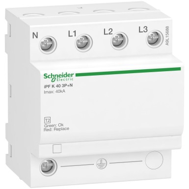 A9L15688 - IPF K 40 modular surge arrester 3 poles + N 340V - Schneider Electric - IPF K 40 modular surge arrester 3 poles + N 340V - Schneider Electric - 0