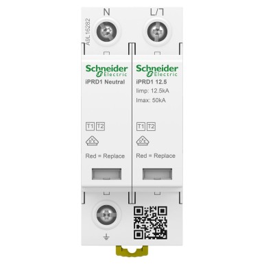 A9L16282 - Acti9 Surge arrester iPRD1 12.5r - debro type1 - 1P+N - 350V - signal report - TT TN - Schneider Electric - Acti9 Surge arrester iPRD1 12.5r - debro type1 - 1P+N - 350V - signal report - TT TN - Schneider Electric - 1