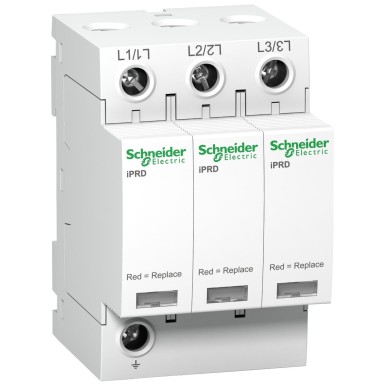 A9L65301 - Acti9, iPRD 65r 3P surge arrester, 65kA 350V, with signaling report - Schneider Electric - Acti9, iPRD 65r 3P surge arrester, 65kA 350V, with signaling report - Schneider Electric - 0