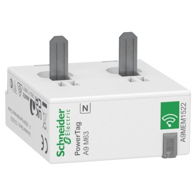 A9MEM1522 - Energy sensor, PowerTag Monoconnect 63A 1P+N bottom position - Schneider Electric - Energy sensor, PowerTag Monoconnect 63A 1P+N bottom position - Schneider Electric - 0