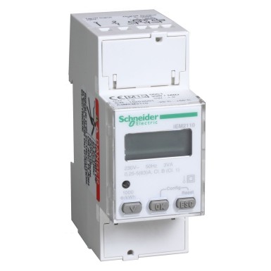 A9MEM2110 - modular single phase power meter iEM2110 - 230V - 63A with pulse - MID - Schneider Electric - modular single phase power meter iEM2110 - 230V - 63A with pulse - MID - Schneider Electric - 0