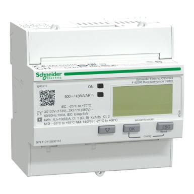 A9MEM3115 - Acti9 iEM - tri energy meter - 63A - multi-tariff - MID - Schneider Electric - Acti9 iEM - tri energy meter - 63A - multi-tariff - MID - Schneider Electric - 0