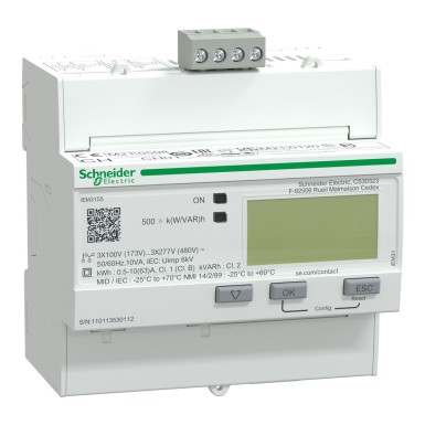 A9MEM3155 - IEM3155 energy meter 63 A Modbus 1 digital I 1 digital O multitariff MID - Schneider Electric - IEM3155 energy meter 63 A Modbus 1 digital I 1 digital O multitariff MID - Schneider Electric - 0