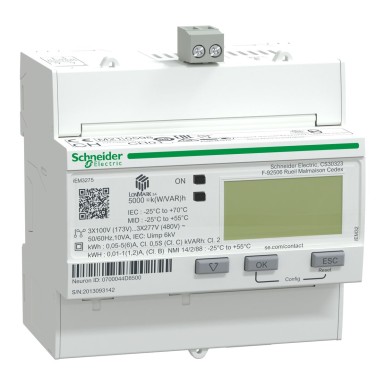 A9MEM3275 - IEM3275 energy meter CT LON 1 digital I multitariff MID - Schneider Electric - IEM3275 energy meter CT LON 1 digital I multitariff MID - Schneider Electric - 0