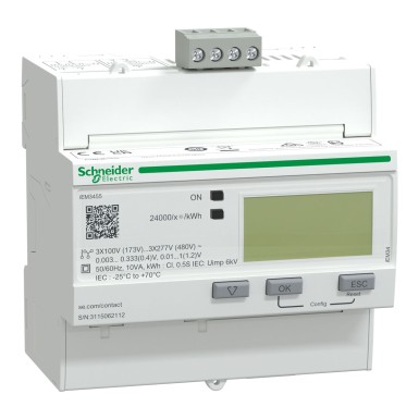 A9MEM3455 - IEM3455 energy meter Modbus 1 DI 1 DO multitariff LVCT - Schneider Electric - IEM3455 energy meter Modbus 1 DI 1 DO multitariff LVCT - Schneider Electric - 0