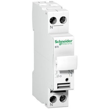 A9N15646 - Acti 9 - fuse-disconnector STI - 1 pole + N - 25 A - for fuse 10.3 x 38 mm - Schneider Electric - Acti 9 - fuse-disconnector STI - 1 pole + N - 25 A - for fuse 10.3 x 38 mm - Schneider Electric - 0