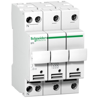 A9N15657 - Acti9 - fuse-disconnector STI - 3 poles + N - 10 A - for fuse 8.5 x 31.5 mm - Schneider Electric - Acti9 - fuse-disconnector STI - 3 poles + N - 10 A - for fuse 8.5 x 31.5 mm - Schneider Electric - 0