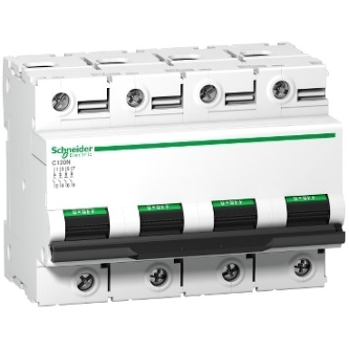 A9N18372 - Miniature circuit breaker (MCB), Acti9 C120N, 4P, 80A, C curve, 10000A (IEC/EN 60898-1), 10kA (IEC/EN 60947-2) - Schneider Electric - Miniature circuit breaker (MCB), Acti9 C120N, 4P, 80A, C curve, 10000A (IEC/EN 60898-1), 10kA (IEC/EN 60947-2) - Schneider Electric - 0