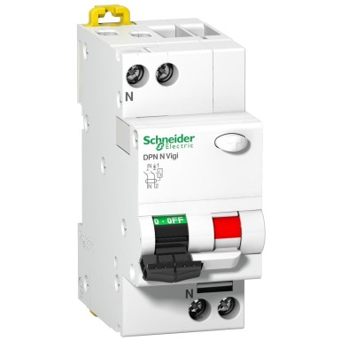 A9N19632 - residual current breaker with overcurrent protection (RCBO), Acti9 DPN N Vigi, 1P+N, 10A, 30mA, A-SI type, 6000A - Schneider Electric - residual current breaker with overcurrent protection (RCBO), Acti9 DPN N Vigi, 1P+N, 10A, 30mA, A-SI type, 6000A - Schneider Electric - 0