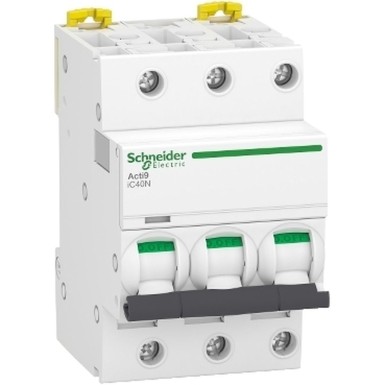 A9P54320 - Miniature circuit breaker (MCB), Acti9 iC40N, 3P, 20A, C curve, 6000A (IEC/EN 60898-1), 10kA (IEC/EN 60947-2) - Schneider Electric - Miniature circuit breaker (MCB), Acti9 iC40N, 3P, 20A, C curve, 6000A (IEC/EN 60898-1), 10kA (IEC/EN 60947-2) - Schneider Electric - 0