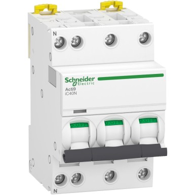 A9P54716 - Miniature circuit breaker (MCB), Acti9 iC40N, 3P+N, 16A, C curve, 6000A (IEC/EN 60898-1), 10kA (IEC/EN 60947-2) - Schneider Electric - Miniature circuit breaker (MCB), Acti9 iC40N, 3P+N, 16A, C curve, 6000A (IEC/EN 60898-1), 10kA (IEC/EN 60947-2) - Schneider Electric - 0