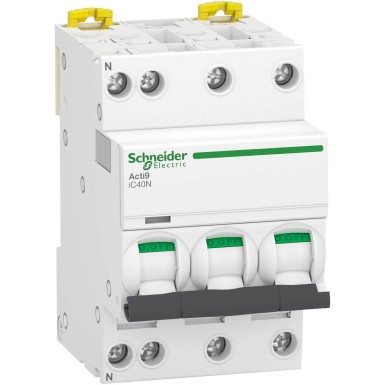 A9P64716 - Miniature circuit breaker (MCB), Acti9 iC40N, 3P+N, 16A, D curve, 6000A (IEC/EN 60898-1), 10kA (IEC/EN 60947-2) - Schneider Electric - Miniature circuit breaker (MCB), Acti9 iC40N, 3P+N, 16A, D curve, 6000A (IEC/EN 60898-1), 10kA (IEC/EN 60947-2) - Schneider Electric - 0